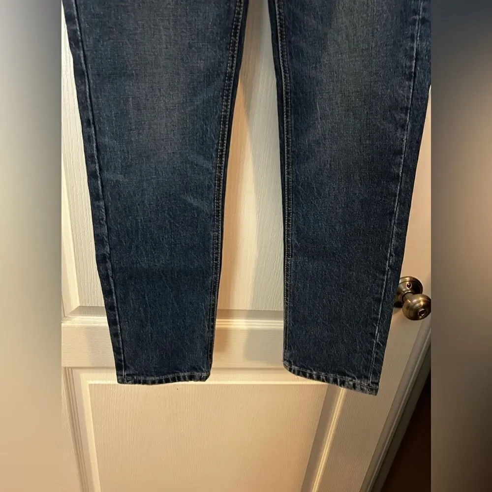 Zara high rise‎ ankle length jeans slim women’s US size 4 classic blue denim NWT